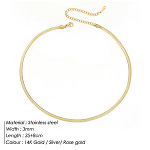 Gold Necklace Choker Stainless