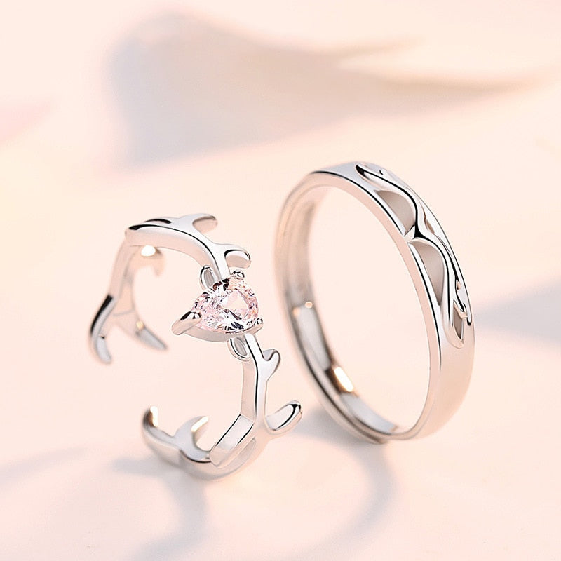  Dainty Deer Open  Engagement Ring