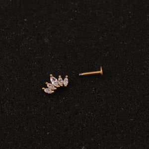 1PC 16G New Cross Heart Flower Crown Tragus Ear Piercing