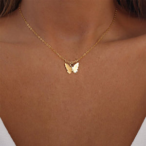 Vintage Multilayer Pendant Butterfly Necklace