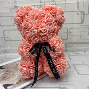 Valentines Day Gift Red Rose Teddy Bear Rose Flower