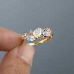 Vintage Crystal Moonstone Ring
