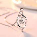 925 sterling silver high quality crystal  pendant necklace