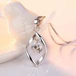 925 sterling silver high quality crystal  pendant necklace