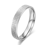 KNOCK High quality Fashion Simple Scrub Stainless Steel Women 's Ring