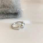 Cute DolphinVersatile S925 Silver Open Ring