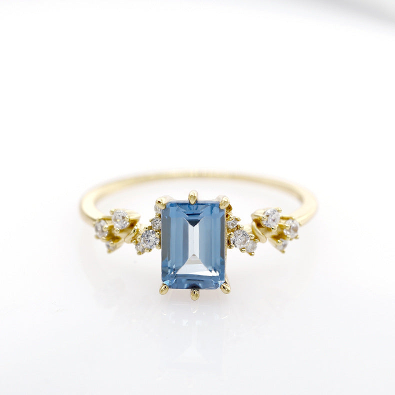 Topaz Sterling Silver Gold-plated Ring