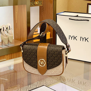 Trendy all-match printed one-shoulder small square bag