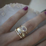 Boho 4pcs/Set Luxury  Crystal Rings