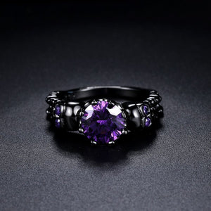 Western Vintage Purple Skull Ring