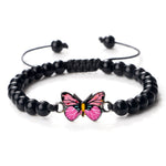 Hot Black Pink Butterfly Bracelet T