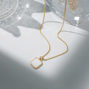 Square Clavicle Pendant Necklace