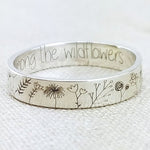 WILD FLOWERS CARVED RING