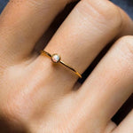 Dainty Opal Stone Ring