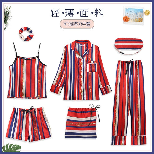 Sweet Cute Nightwear  7 Pieces Pyjama Set