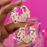 'Baby' Heart-Shape Drop Earrings