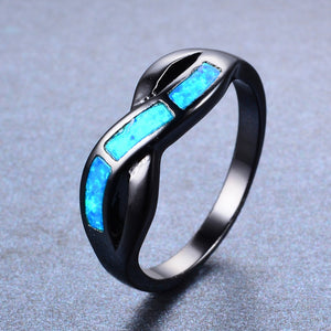 Ocean Blue Fire Opal Ring