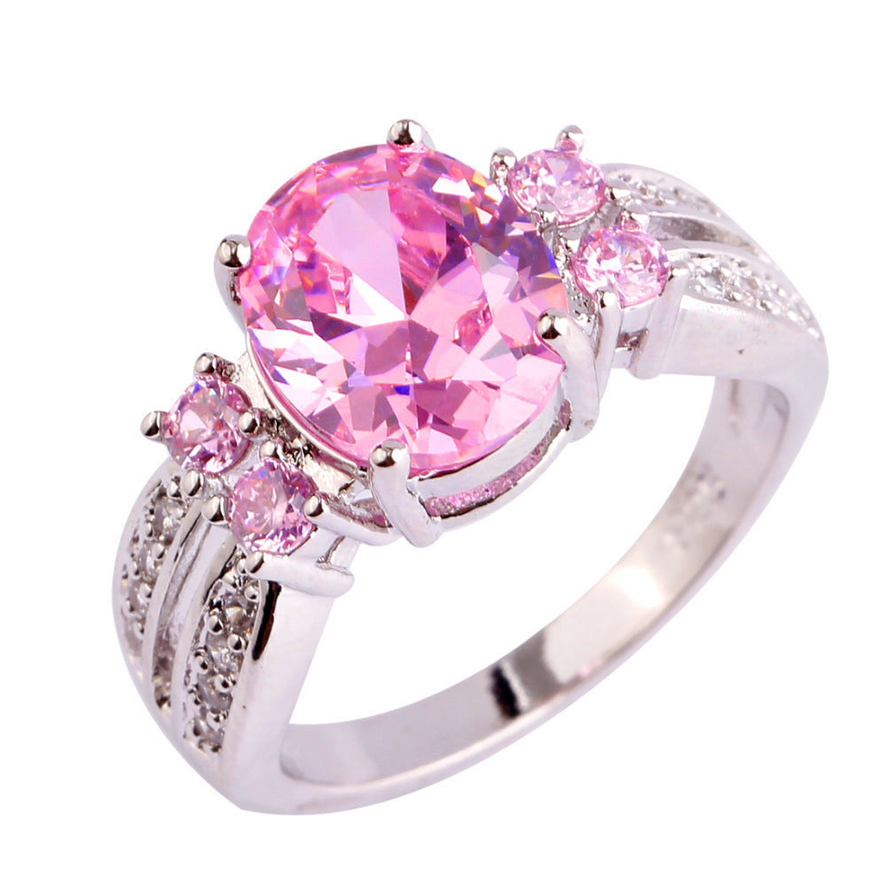 Pink topaz ring
