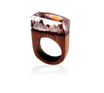 Crystal Castles Resin and Wood Ring