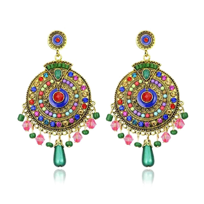 Stunning Indian Mosaic Earrings