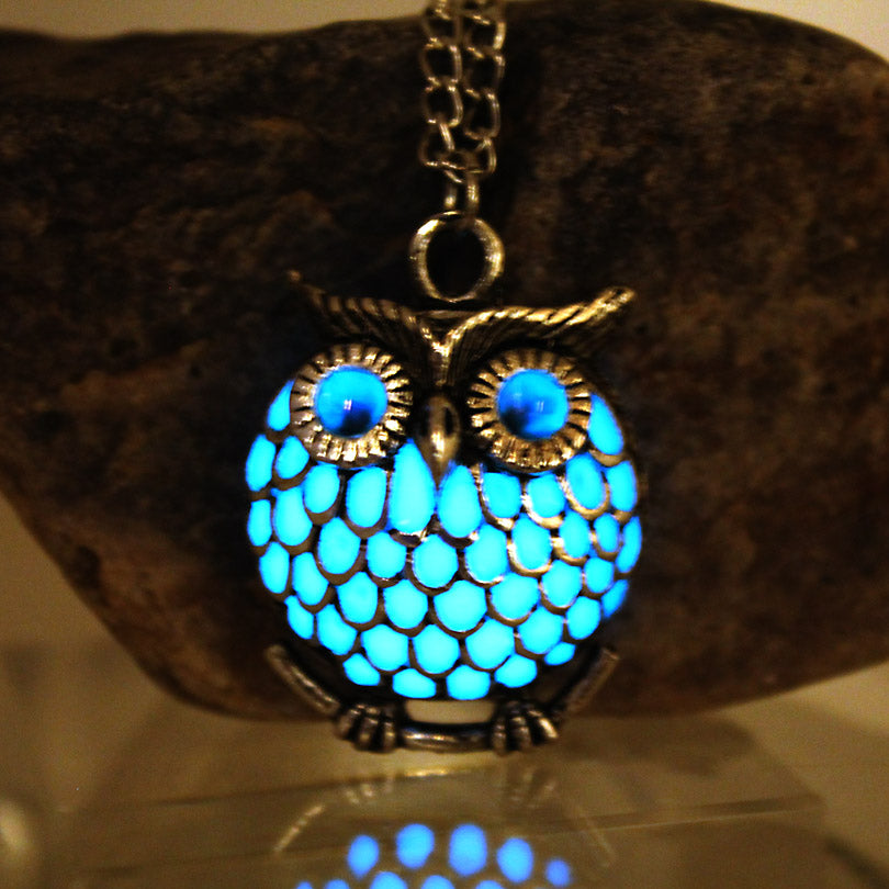Midnight Owl: Luminous Necklace