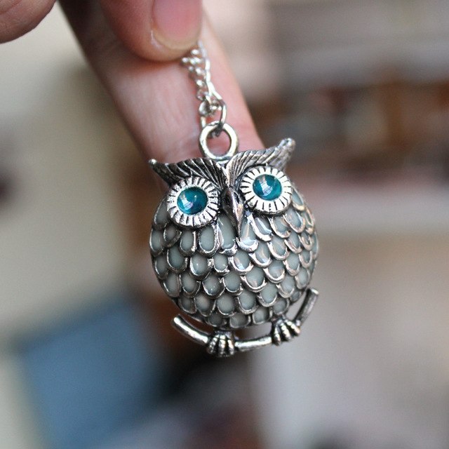 Midnight Owl: Luminous Necklace