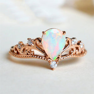 Elegant Fire Opal Ring