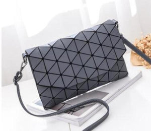 Abstract Geometric Matte Shoulder Bag