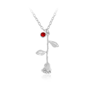 Rose Birthstone Pendant Necklace