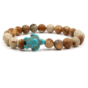 Stone Bead Sea Turtle Bracelet