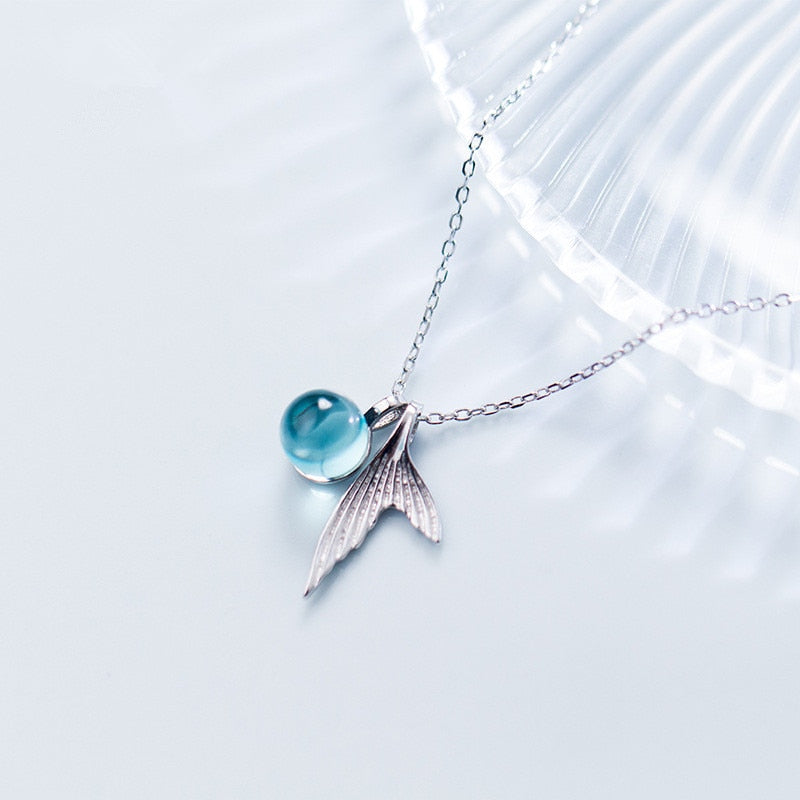 Crystal Mermaid Necklace (925 Sterling Silver)