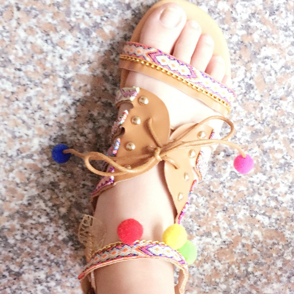 Boho Rainbow  Sandals