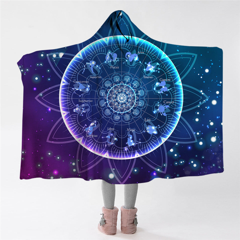 The Zodiac Lotus Hooded Blanket