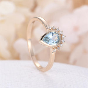 Tear-shaped Wedding Ring