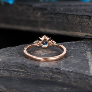 Simple Rose Gold Crystal Ring