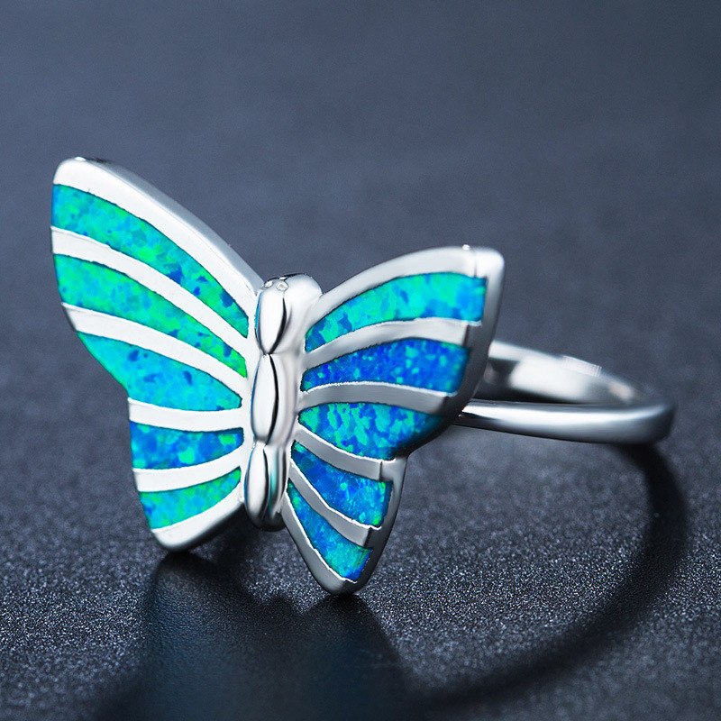 The Opal Butterfly Ring