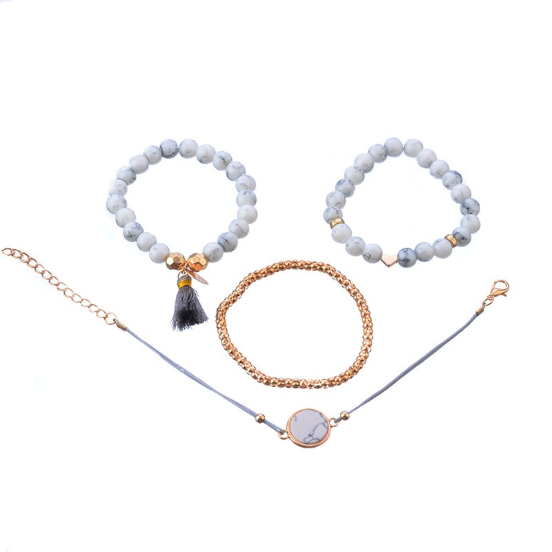 Mandala Charm Bracelet 4 Piece Set