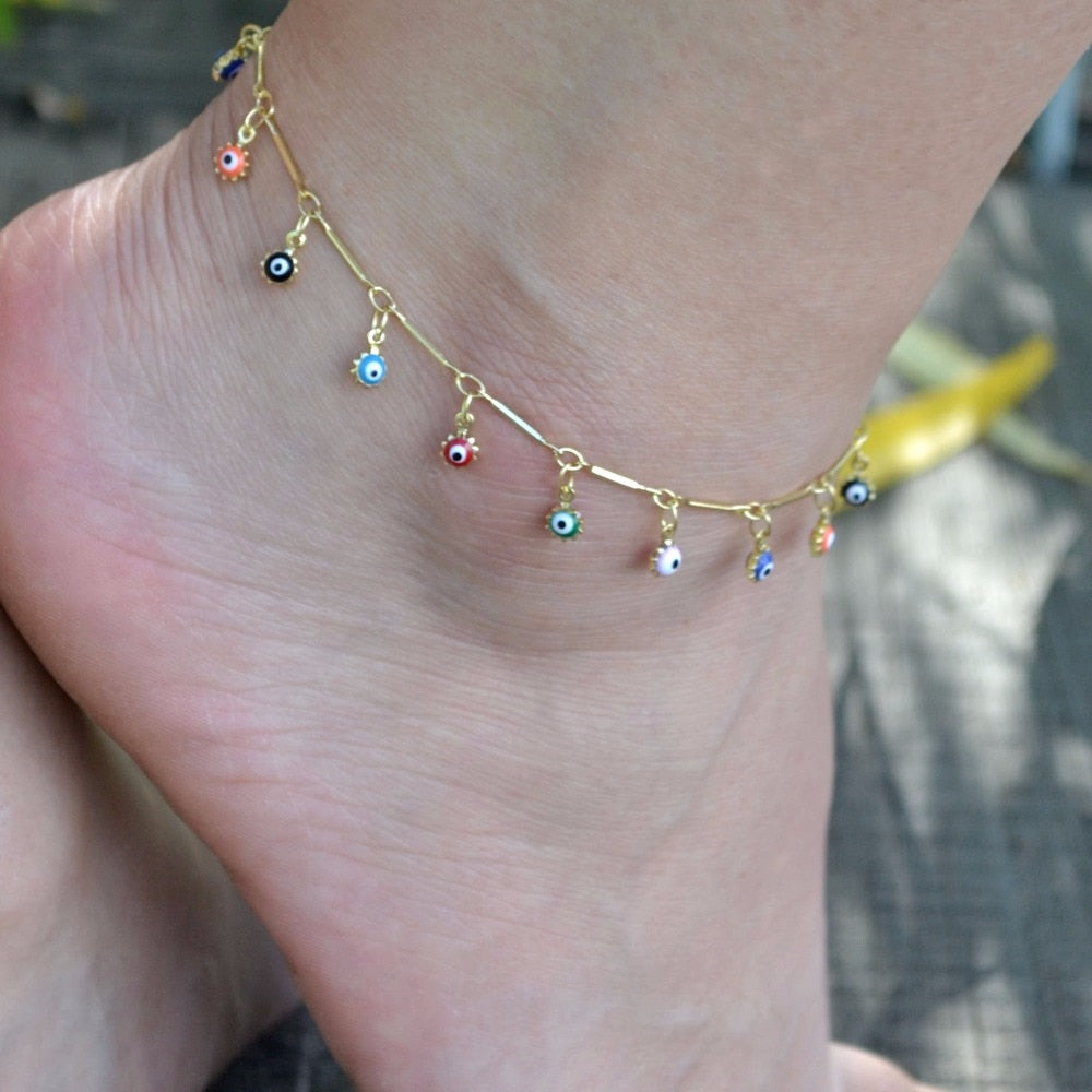 bohemian charm anklet