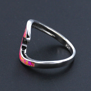 Wave Fire Opal Ring